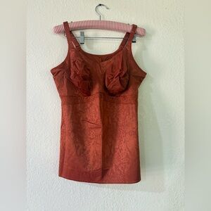 Ruby Ribbon Lace Cami in Terracotta